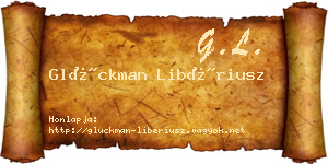 Glückman Libériusz névjegykártya