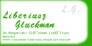 liberiusz gluckman business card